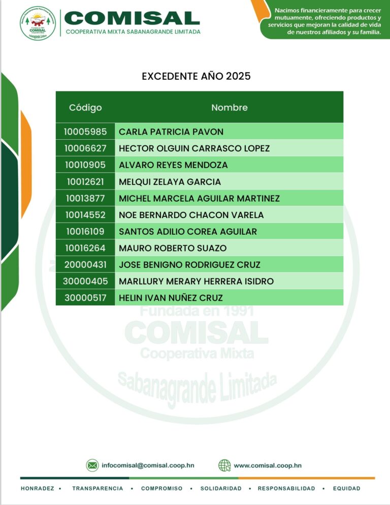 EXCEDENTE 2O25
